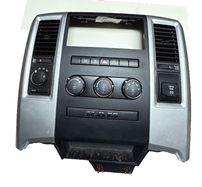 2009-2012 Dodge Ram 1500 Center Dash Radio Bezel Trim 55111290AC, 68026057AC