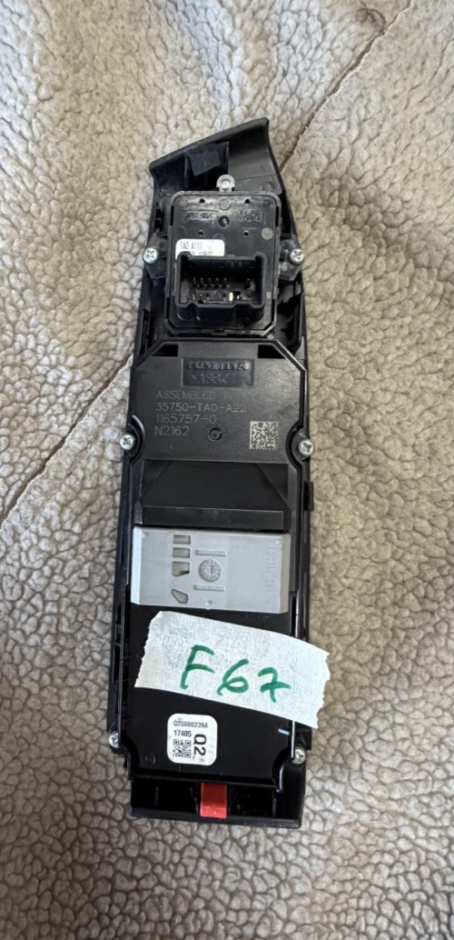 2008-2012 Honda Accord Power Window Switch 35750 TA0 A22, 1165757-0 Black