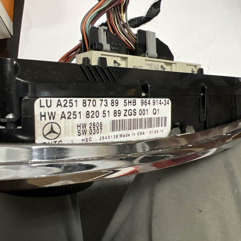 2007-2012 Mercedes GL450 AC Heater Climate Control Heated Seat Switch Assy