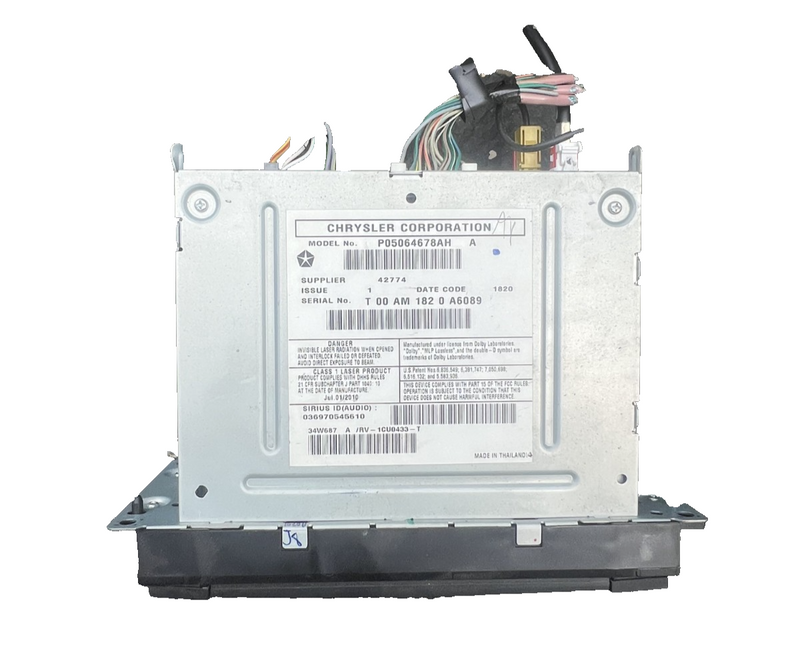 Receiver Radio MP3 WMA AUX HDD USB RBZ P05064678AH fits 2010-2011 Dodge Caravan
