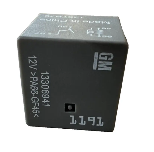13 2013 Cadillac XTS 4 Pin Relay 12V OEM 13306941, 1191 Black by GM