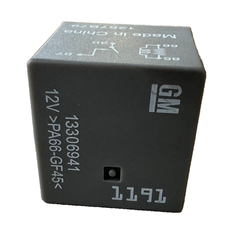 13 2013 Cadillac XTS 4 Pin Relay 12V OEM 13306941, 1191 Black