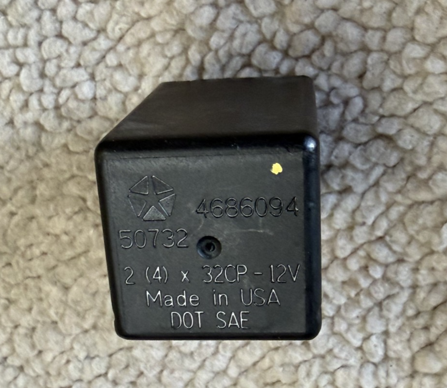 Turn Signal Relay 4686094, 50732 Black fits 1997 1998 1999 2000 Dodge Caravan