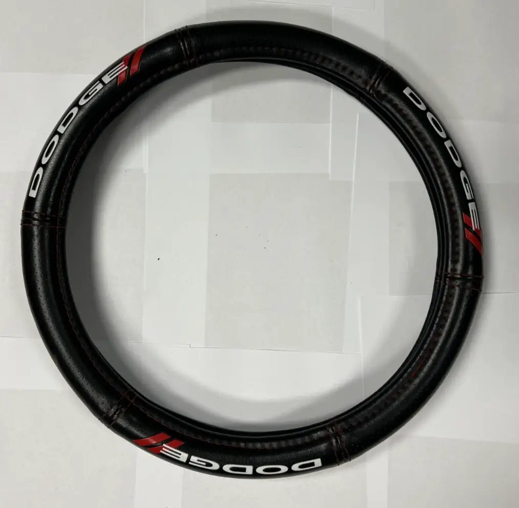 Universal Steering Wheel Cover for Dodge Car SUV Truck Van Black Red White by Unbranded
