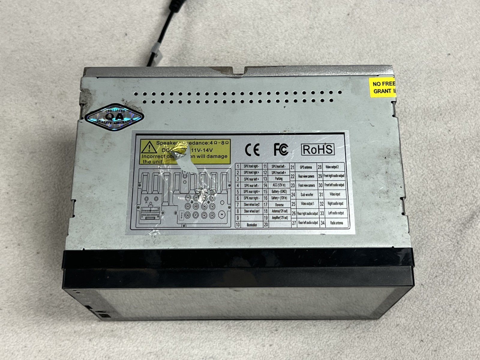 Universal Double Din Car Screen Stereo Audio Video Media Player AUX USB