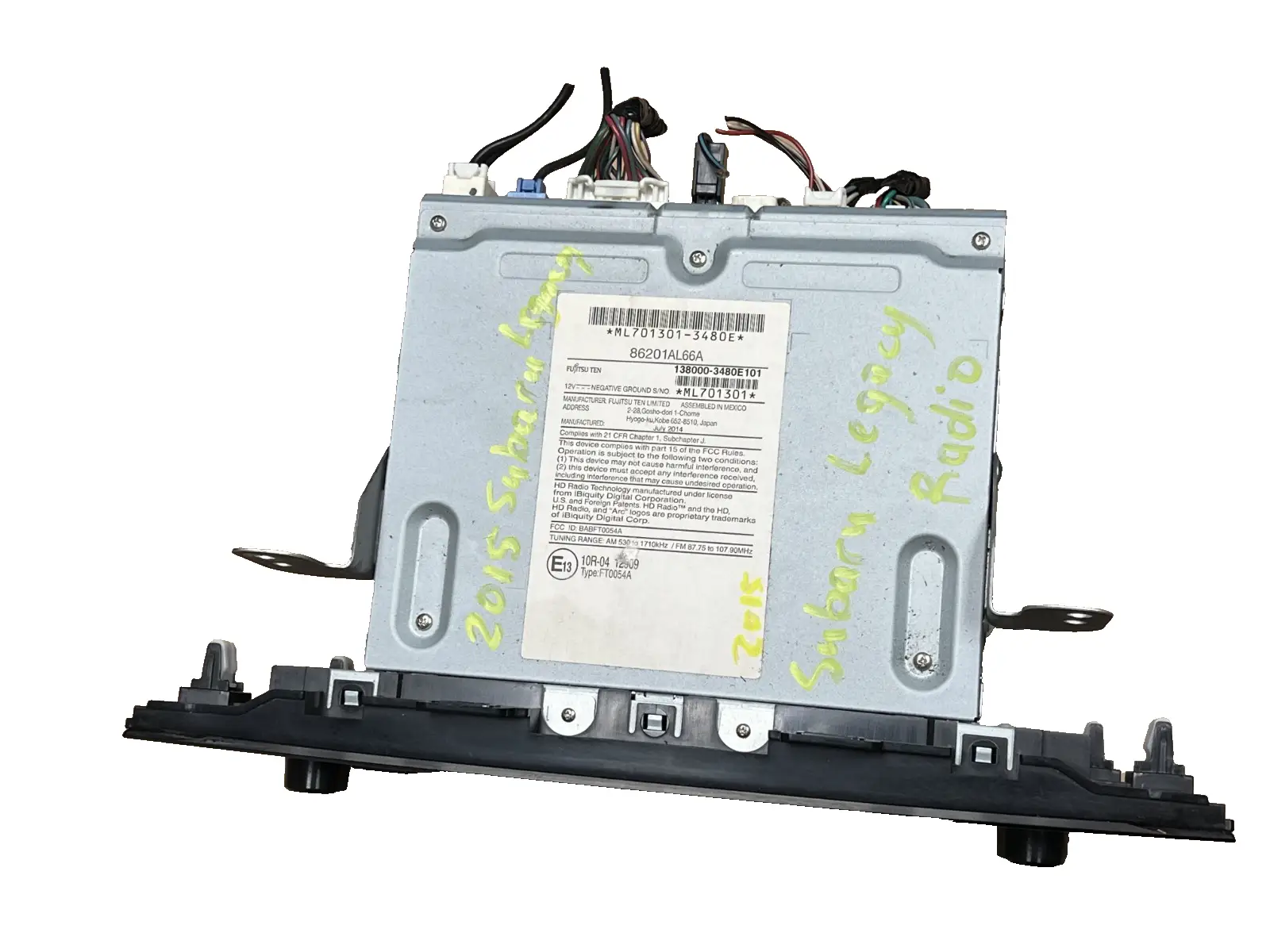 ? 2015 Subaru Legacy Radio Stereo Receiver Display Screen OEM 86201AL66A by Fujitsu