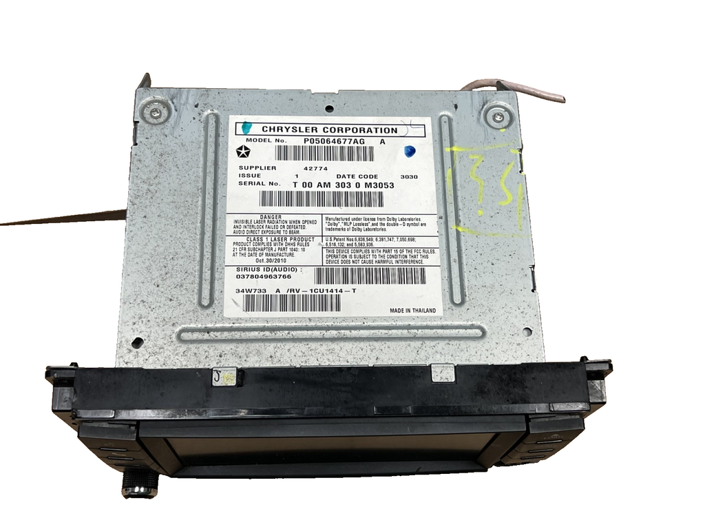 2011-2014 Chrysler 200 AM FM Radio Receiver MP3 CD Player OEM P05064677AG