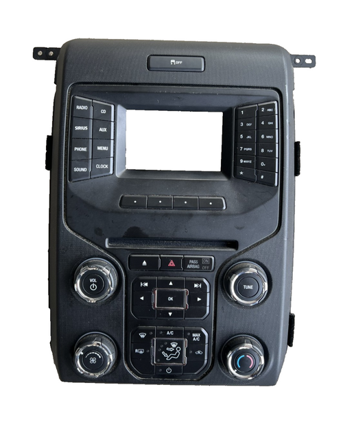 13 14 Ford F150 AC Heater Climate Radio Control Panel Bezel EL3T 18A802 BA3JA6