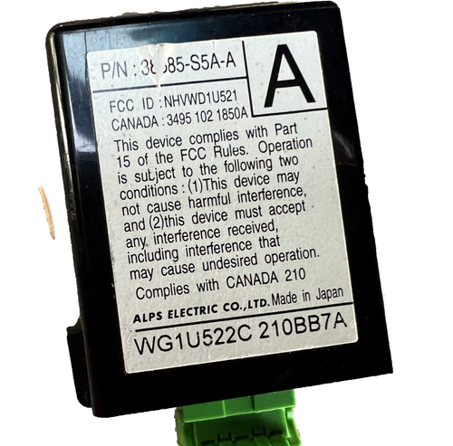 01-05 Honda Civic Keyless Entry Receiver Module 38385 S5A A, WG1U522C, 210BB7A