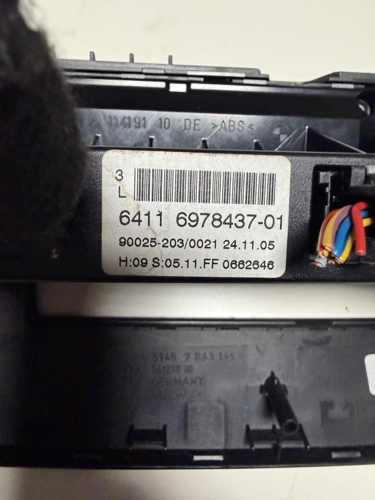 2006-2010 BMW 530xi E60 AC Heater Temperature Climate Control 5145 7 063 145