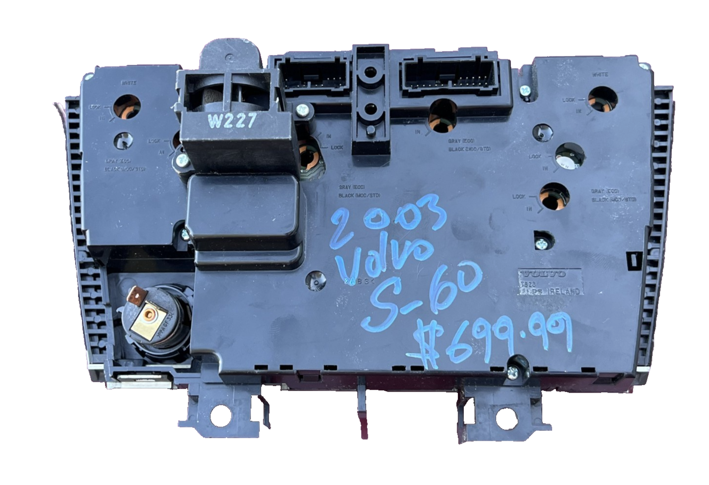 2001-2008 Volvo S60 AC Heater Temperature Climate Control Switch OEM Brown