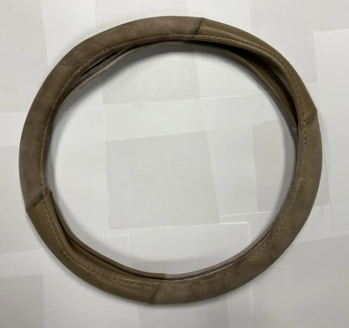 Steering Wheel Cover Tan Vinyl Stitched for Steering Wheel Protection by Unbranded