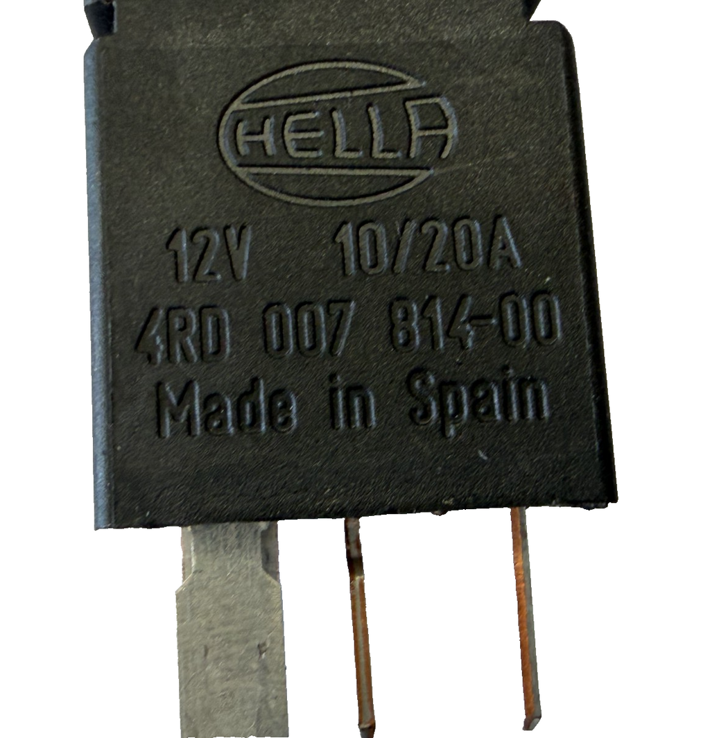 Volvo Hella Multipurpose 5 Pin Relay 12V 10 20A 4R0 007 814 00, 9441161 Black by Volvo