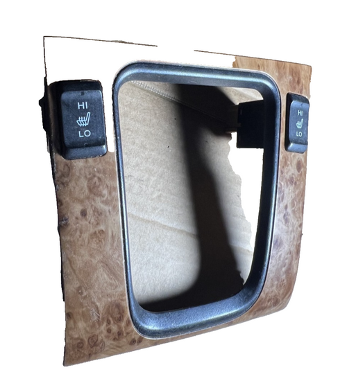 Shifter Trim Bezel with Heated Seat Switch for 03 04 05 06 07 Honda Accord Brown
