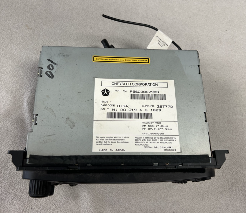 2004 Jeep Grand Cherokee Radio AM FM CD DVD Player Receiver 56038629AG