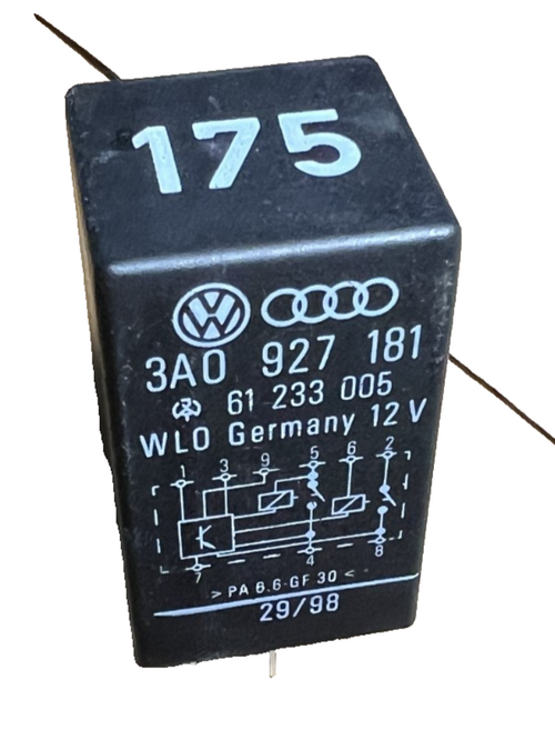 1999-2005 Volkswagen Jetta Accessory Power Relay #175 3A0 927 181 Black