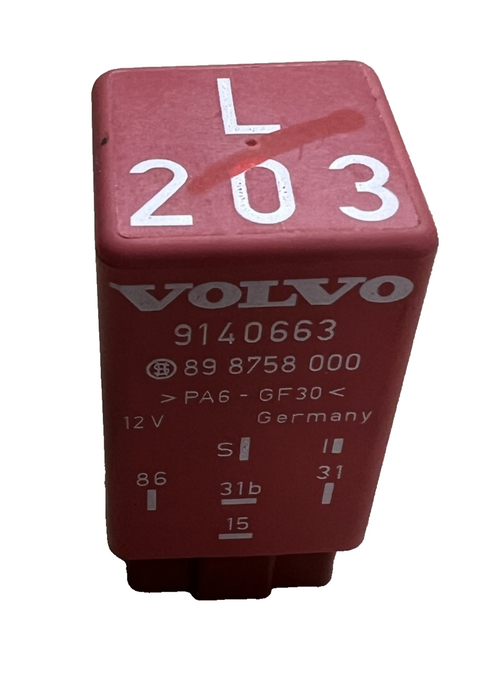 Intermittent Wiper Relay 9140663 Red fits Volvo 850 960 C70 S70 S90 V70