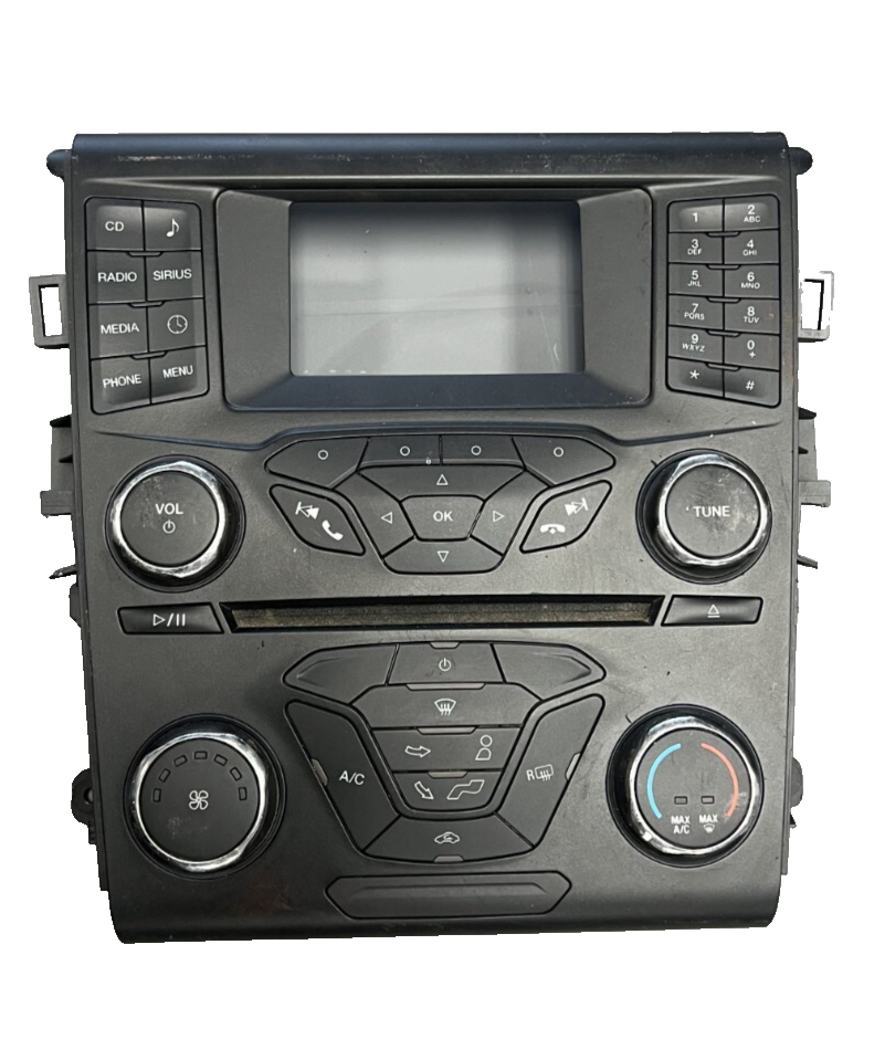 2014-2015 Ford Fusion AC Heater Climate Radio Control Switch Panel Bezel OEM