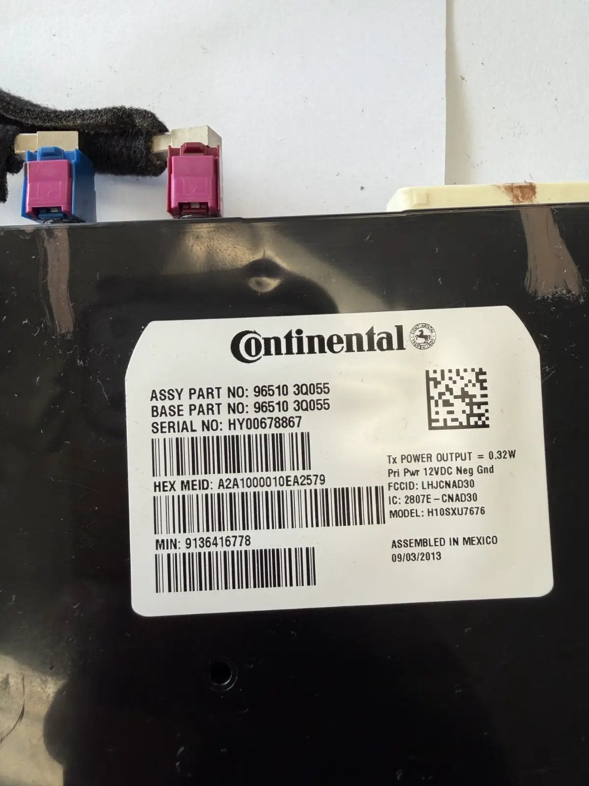 2014 Hyundai Sonata Telematics BlueLink Communication Control 96510 3Q055 by Continental