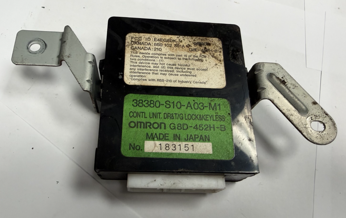 1997-2001 Honda CRV Door Control Keyless Entry Module 38380 S10 A03 M1 Black