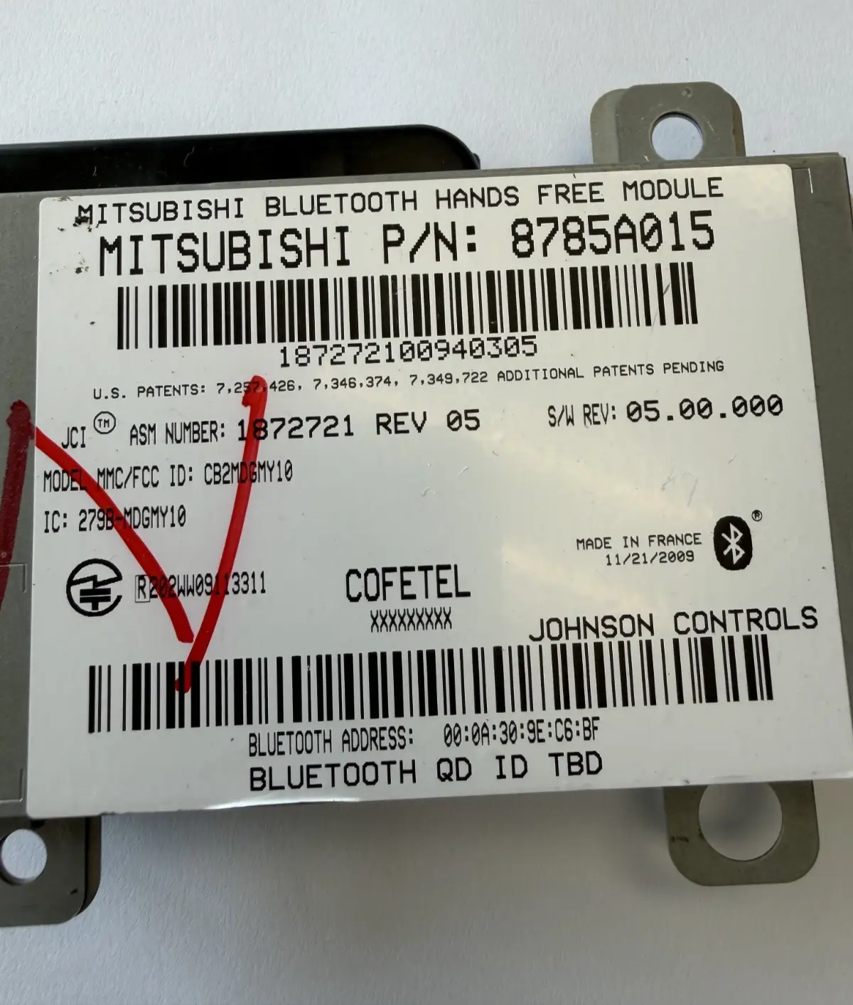 2013-2018 Mitsubishi Outlander Sport Bluetooth Telephone Module 8785A015 by Mitsubishi