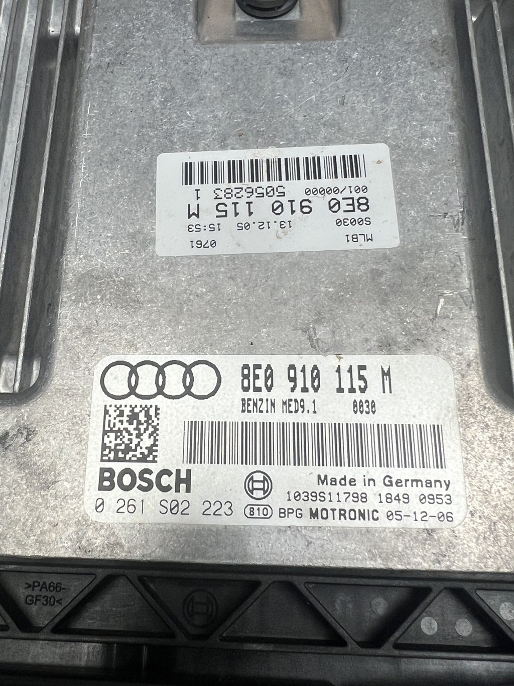 06 2006 Audi A4 Engine Computer Brain Control Module ECM OEM 8E0 910 115 M