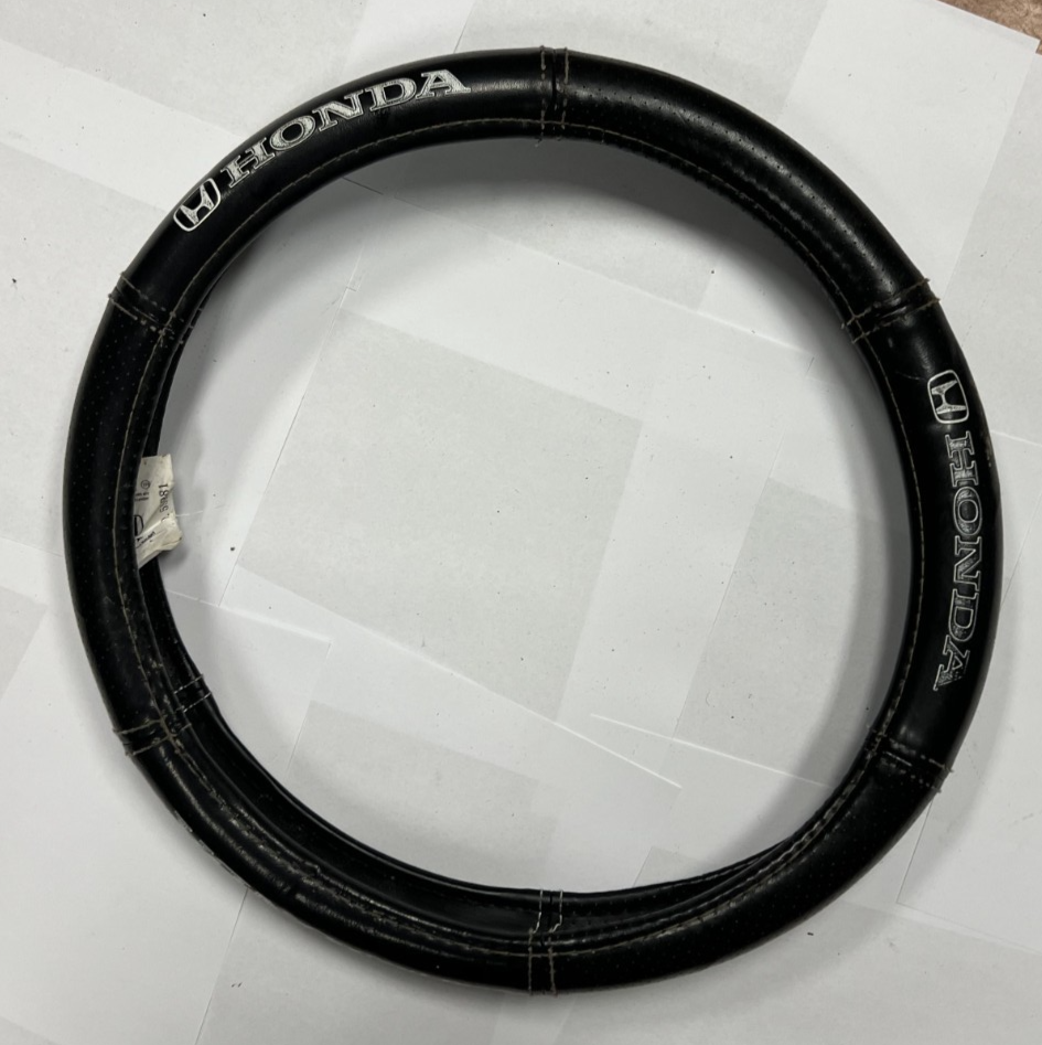 Honda Sport Grip Car SUV Steering Wheel Cover Black Synthetic Leather
