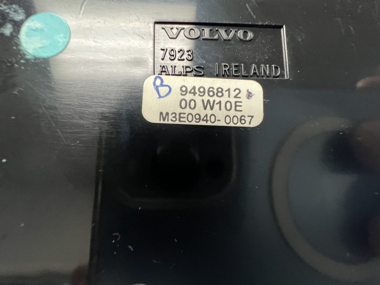 1999 2000 Volvo S80 AC Temperature Climate HVAC Control 9496812, M3E0940 0067