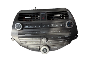 08-11 Honda Accord AM FM MP3 Single CD Radio Climate Control Panel