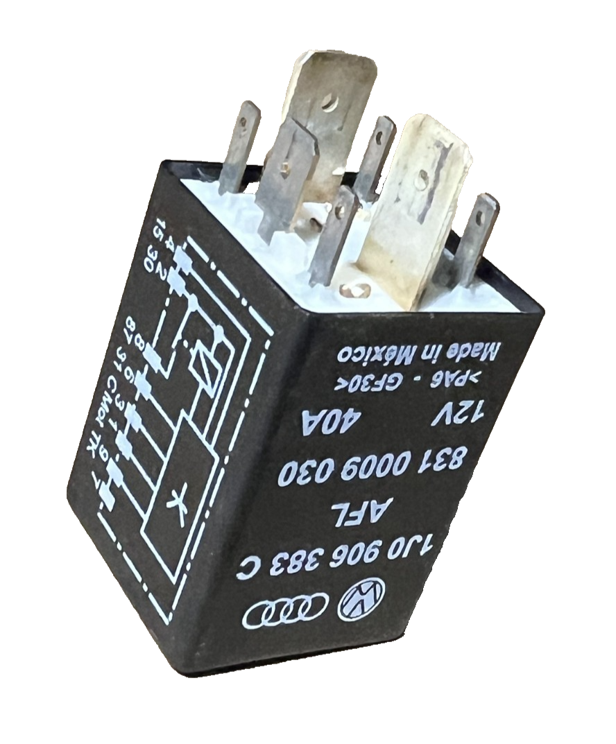 02 2002 Volkswagen Cabrio Fuel Pump Relay 12V 40A 1J0 906 383 C Black
