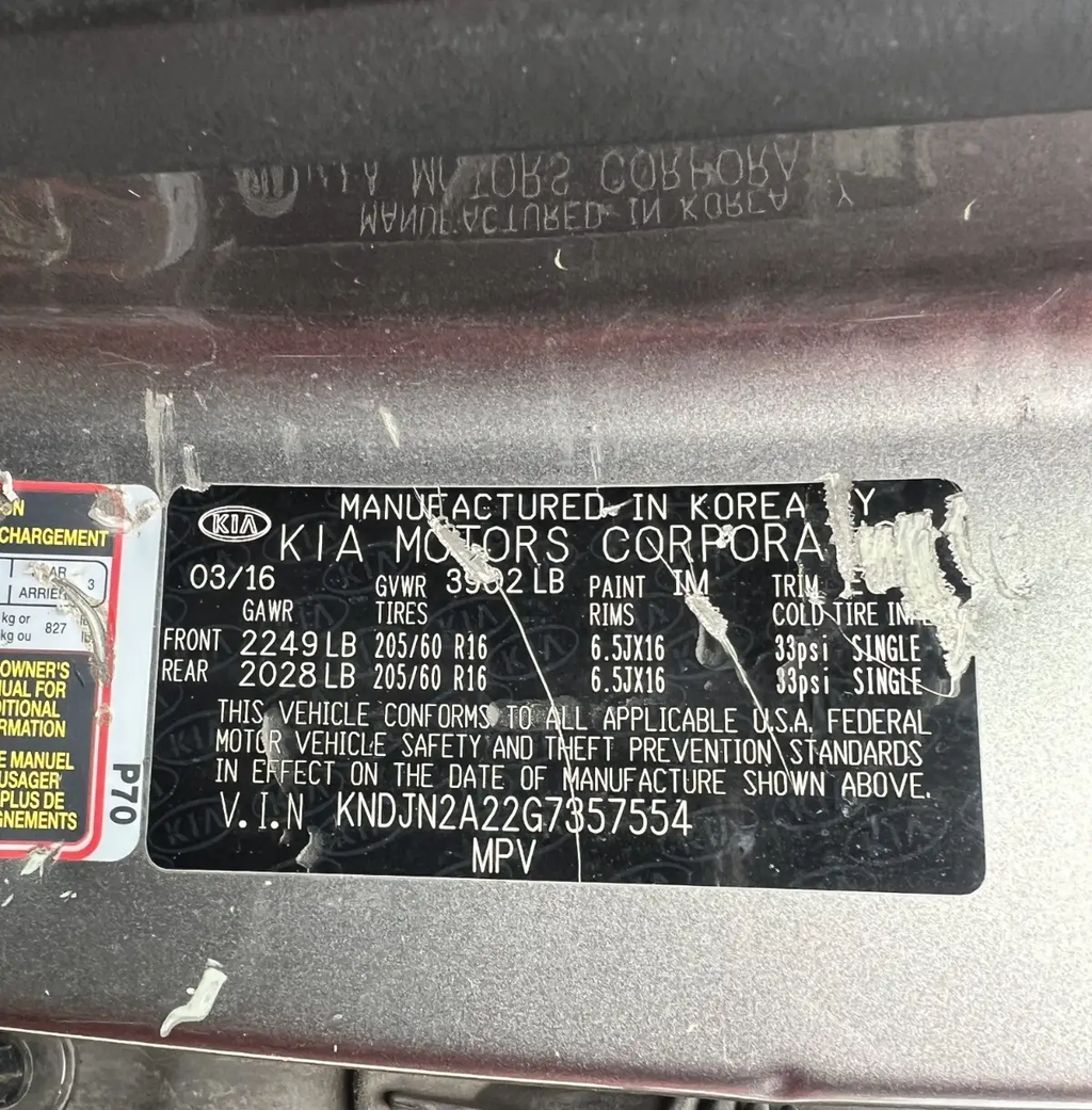 2014-2019 Kia Soul Tail Light Taillight Lamp Rear Left LH Driver Side OEM by Kia