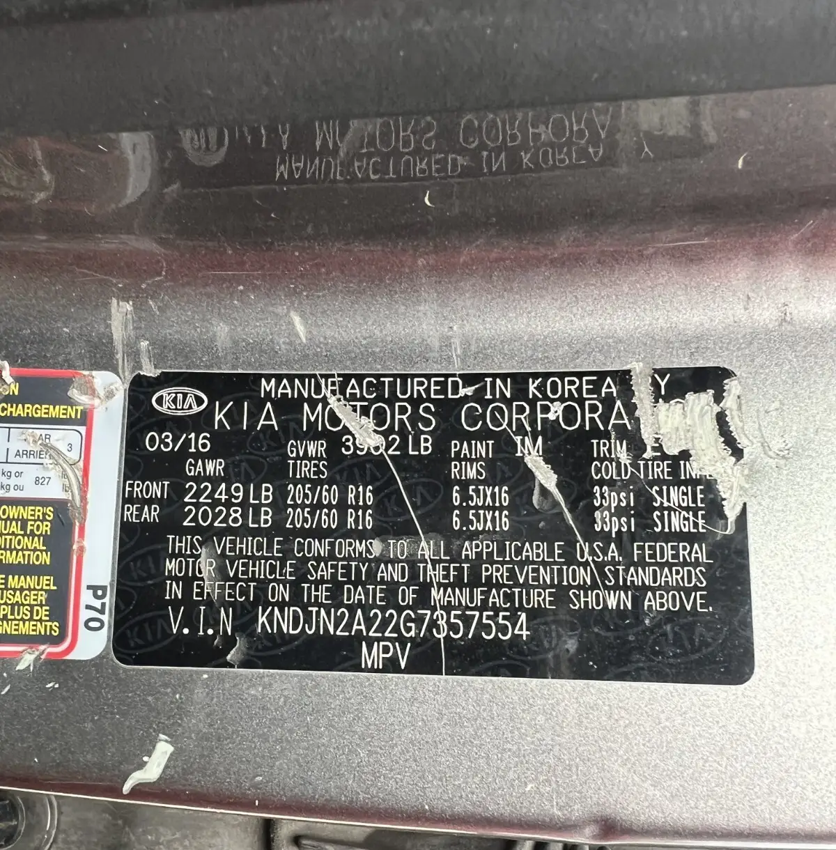 2014-2019 Kia Soul Tail Light Taillight Lamp Rear Left LH Driver Side OEM by Kia