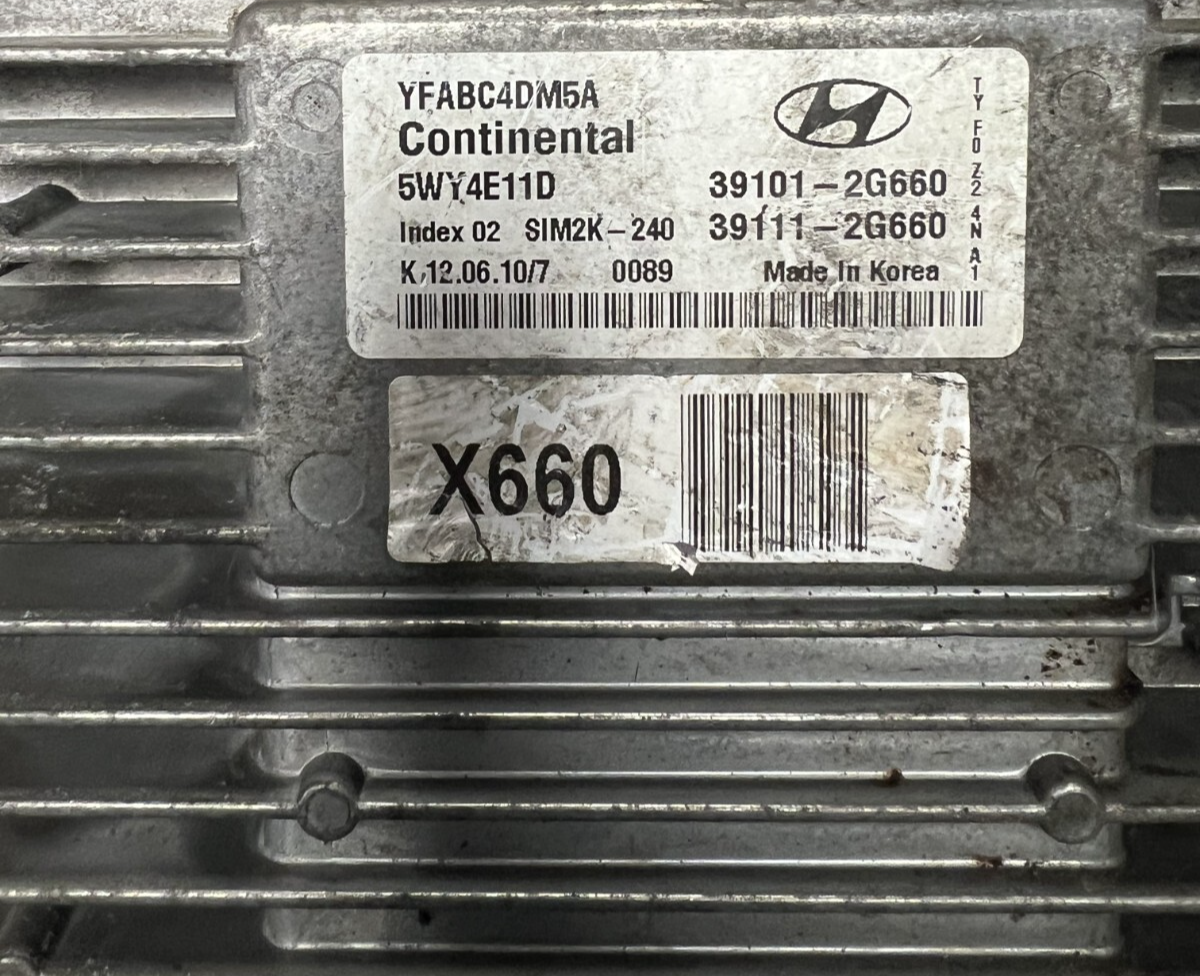 2011 Hyundai Sonata Engine Computer Control Module 39101-2G660, 39111-2G660