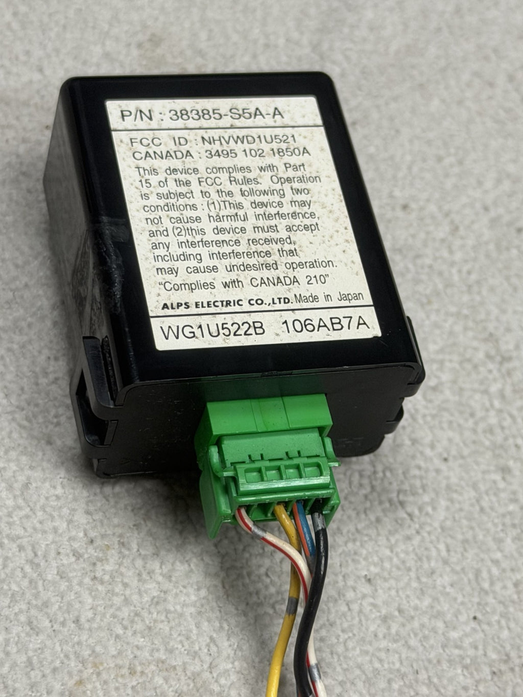 01 02 03 04 05 Honda Civic Keyless Entry Receiver Module 38385 S5A A, 106AB7A