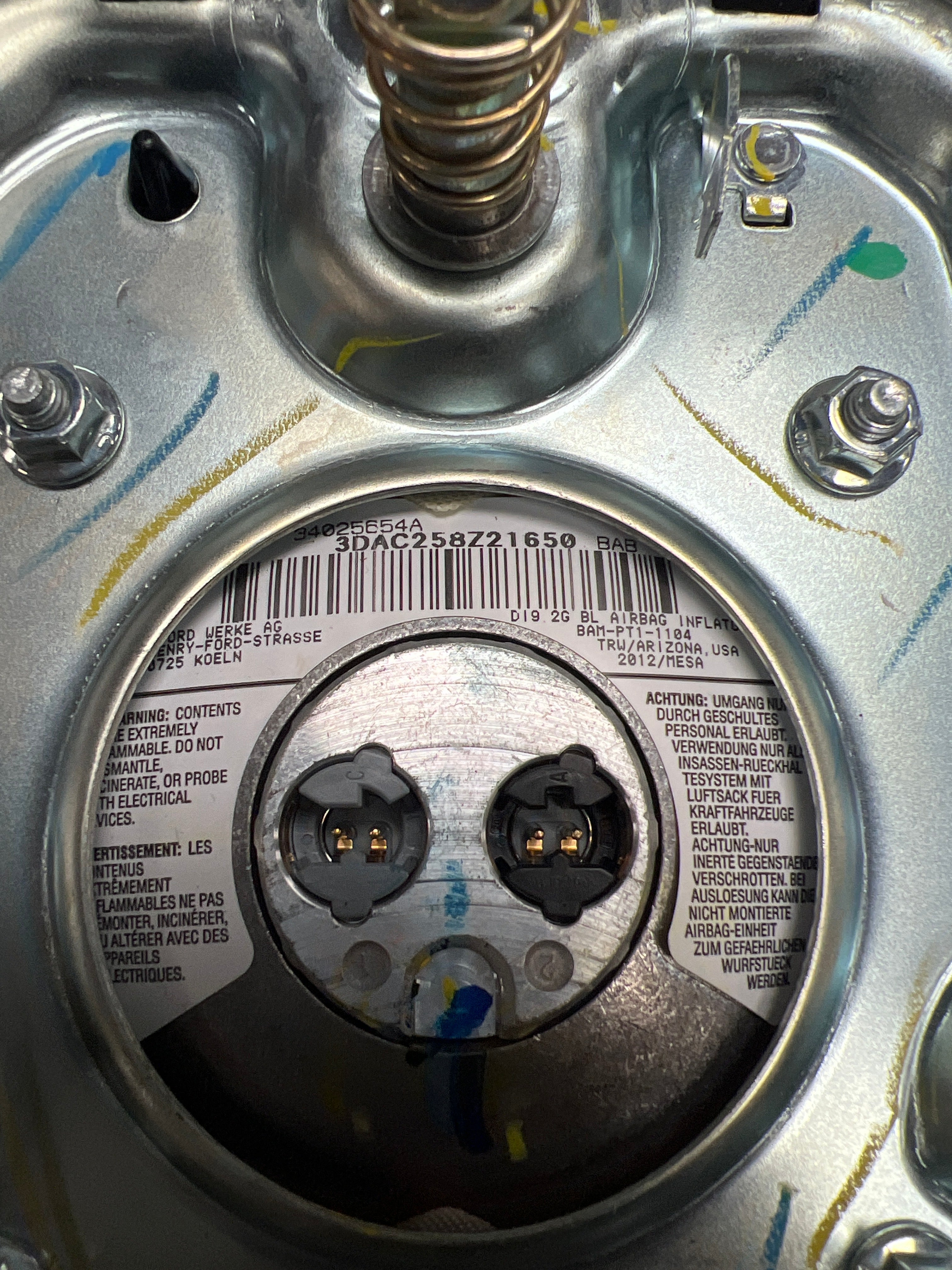 2013 Ford F-150 Air bag OEM 34027563D airbag  BL34 15043B13 AA35B8
