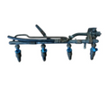 Set of 4 Siemens Fuel Injector pressure Assembly with fuel rail fits 1989-1995 Volvo 740 940 OEM
