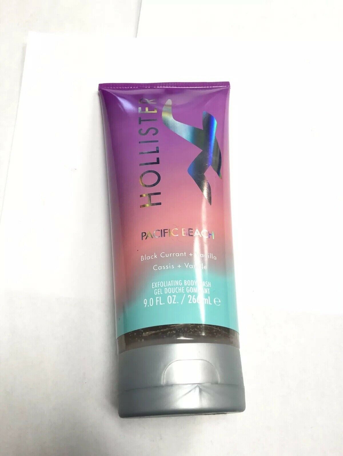 HOLLISTER EXFOLIATING BODY WASK WOMEN 9.0 FL. oz. BLACK CURRANT & VANILLA
