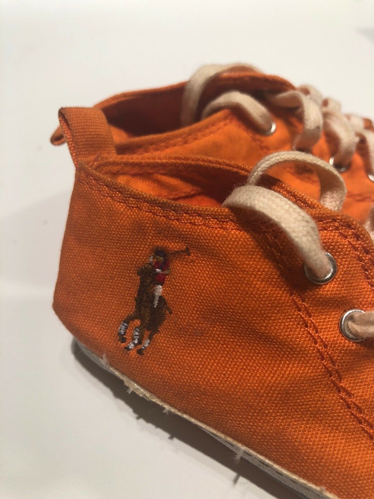 Ralph Lauren Polo Genuine Suede Leather Girl Boy Baby Size 4 Shoes Sneakers