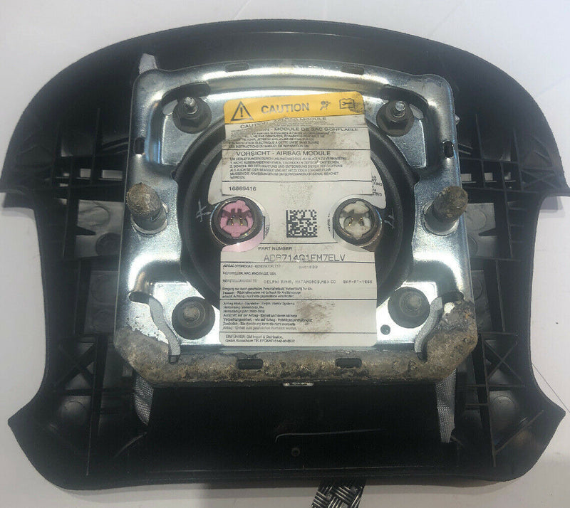 2006-13 CHEVY IMPALA MONTE CARLO AIRBAG AIR BAG DRIVER WHEEL BLACK EMBLEM