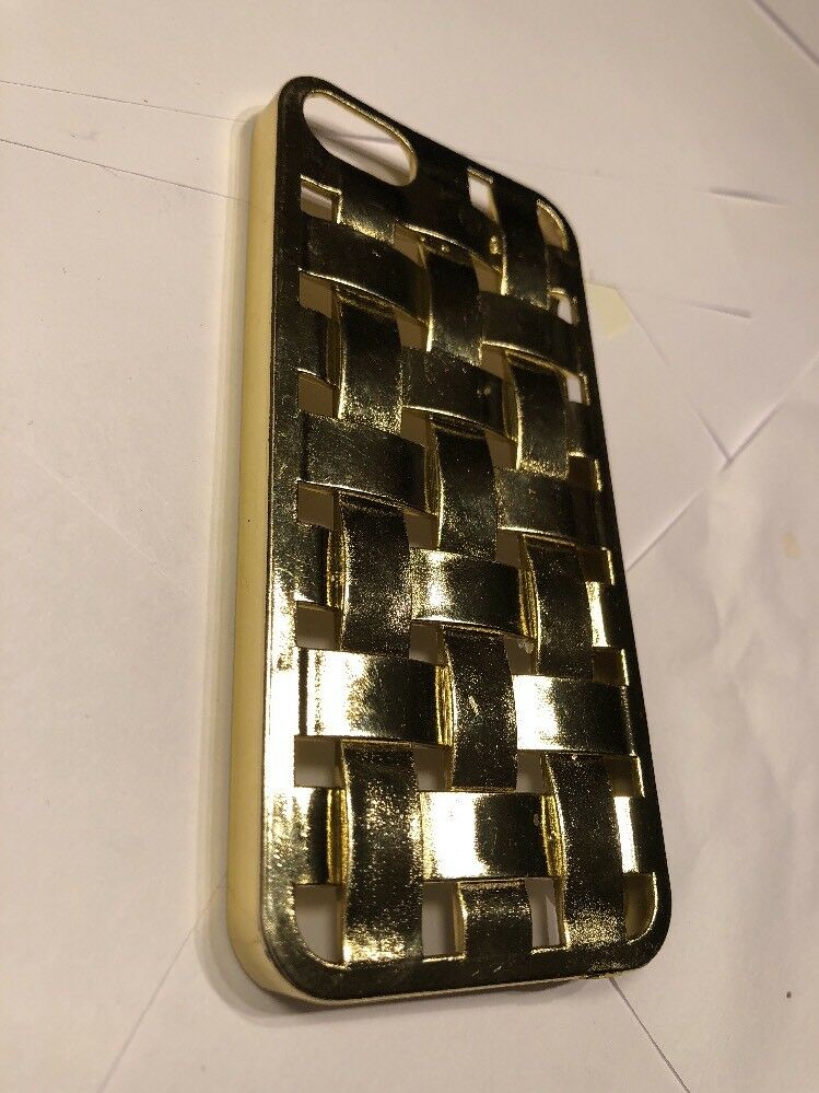IPhone 5 Basket Weave Gold Phone Case, Gold