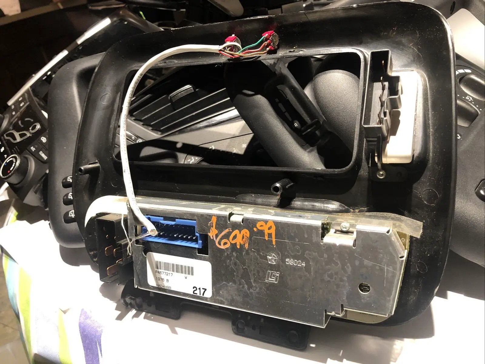 97 98 Voyager Heater Air A/C Control Dual Zone Unit Blue Plug P4677217 by AC