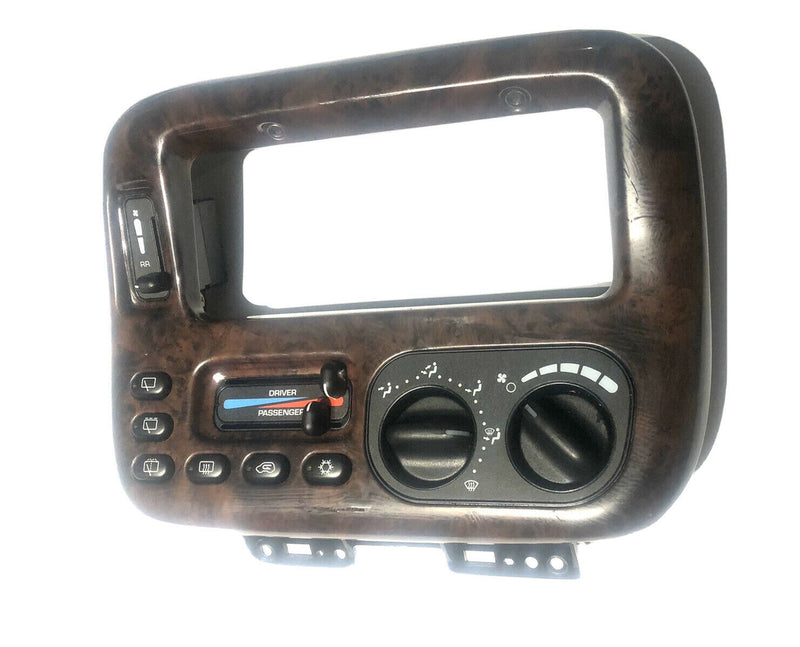 1999 2000 DODGE CARAVAN VOYAGER AC HEAT TEMP CLIMATE CONTROL WOODGRAIN BEZEL OEM