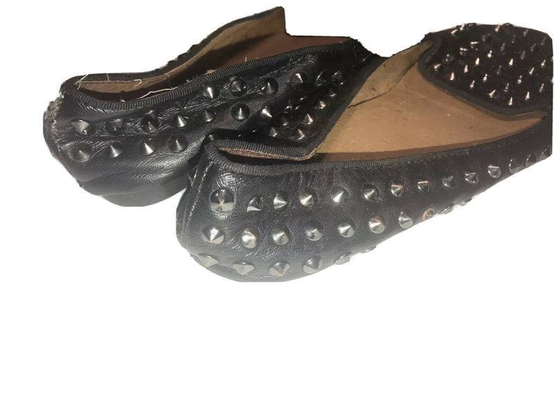 Aldo Black Studded Casual Flats Size 7.5 EU 38
