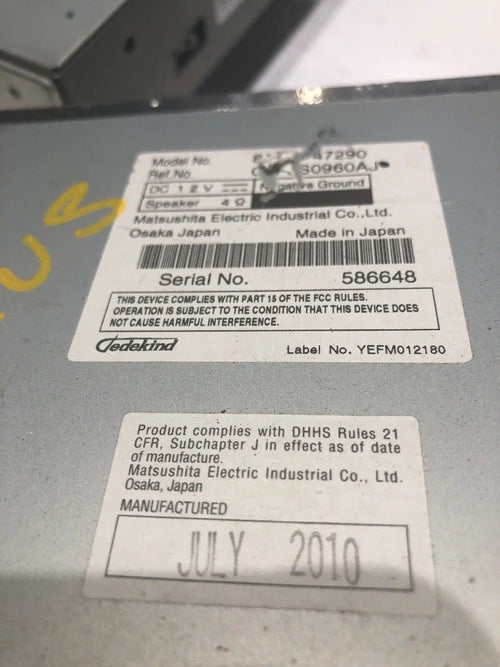10 11 TOYOTA Prius JBL Radio Stereo Receiver 6 Disc Changer CD Player SAT XM OEM by Toyota