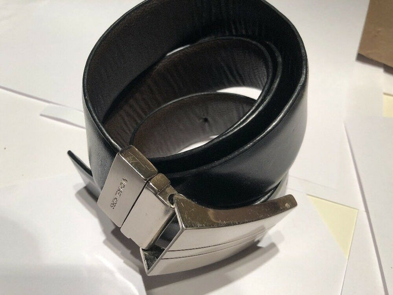 Michael Kors Black Leather Belt Size 40