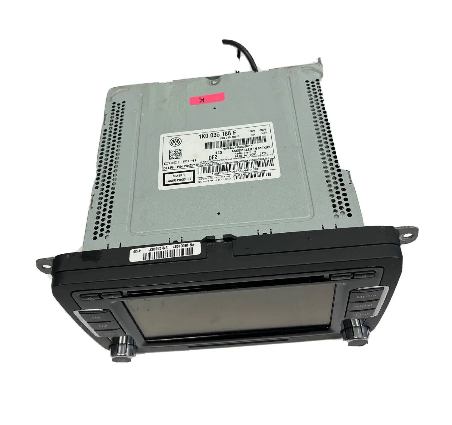2014-2015 Volkswagen Passat Radio CD Media Player Satellite 1K0035188F 14 15 OEM by VW VOLKSWAGEN