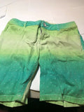 Green Polkadot Ombre Green Jean Youth Shorts Size 12