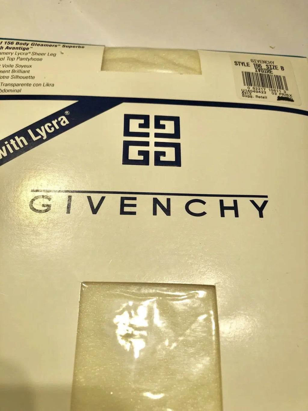 GIVENCHY With Lycra STOCKING #156 COLOR:Ivoire Sizeb by Givenchy