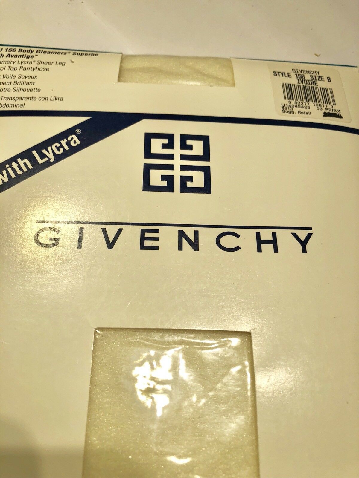 GIVENCHY With Lycra STOCKING #156 COLOR:Ivoire Sizeb