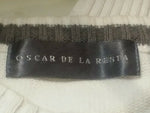 OSCAR DE LA RENTA Men's Color Block Long Sleeve SWEATER size xl Brown Gray Tan